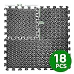 3x6 Feet Interlocking Foam Floor Mats (18-Pack) - 0.47"（12mm Thick Gym Mats for Home Workouts, Exercise & Play - Puzzle Tiles for Home Gym, Yoga, Kids Area. - Image 2
