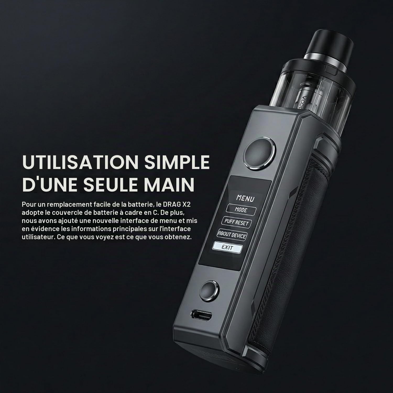 For Voopoo Drag X2 Kit batterie 18650 (vendue séparément),5 ml No Nicotine