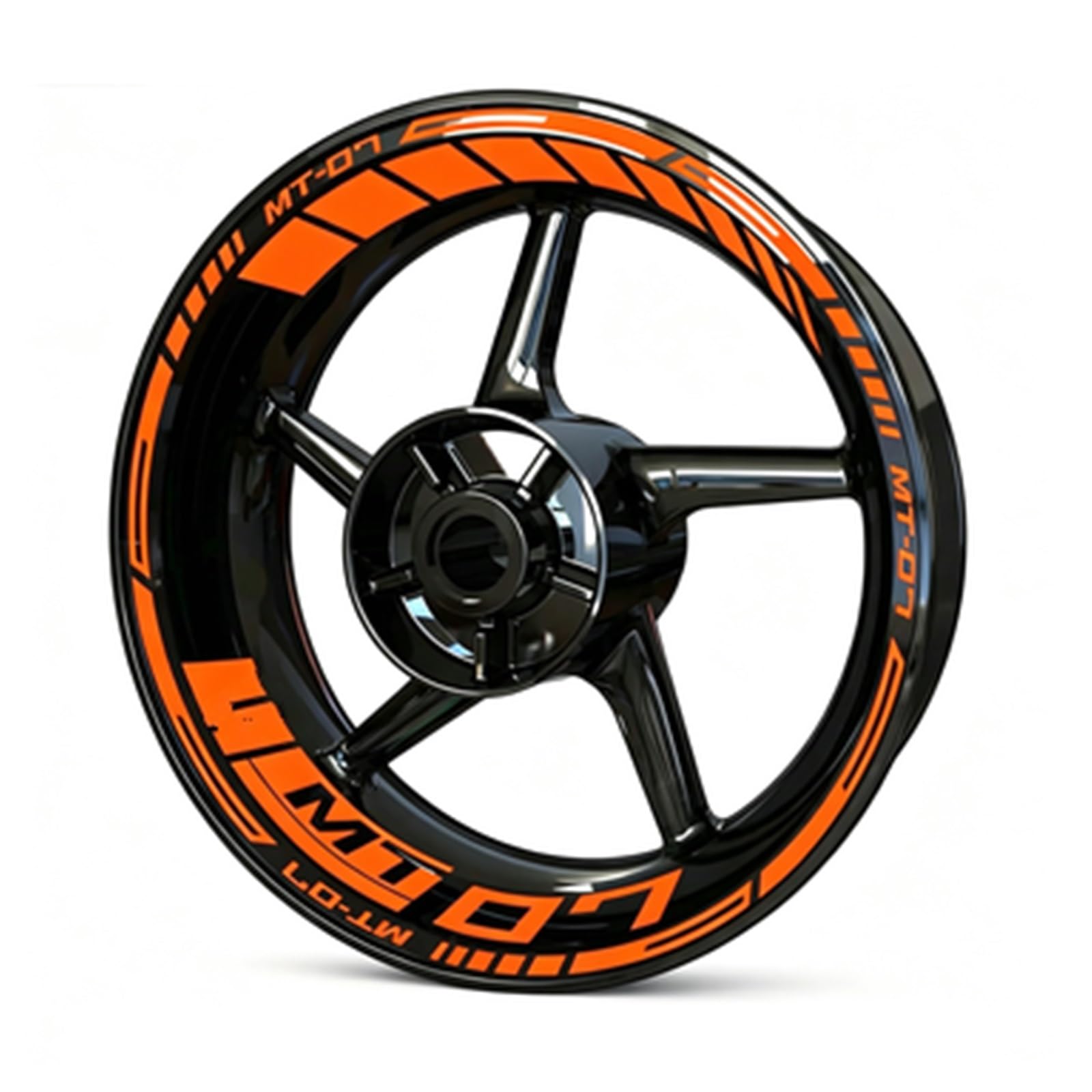 Reflective for Yamaha MT-07 MT07 Motorcycle Wheel Sticker Hub Decal Rim Stripe Tape Motorbike(Color5)