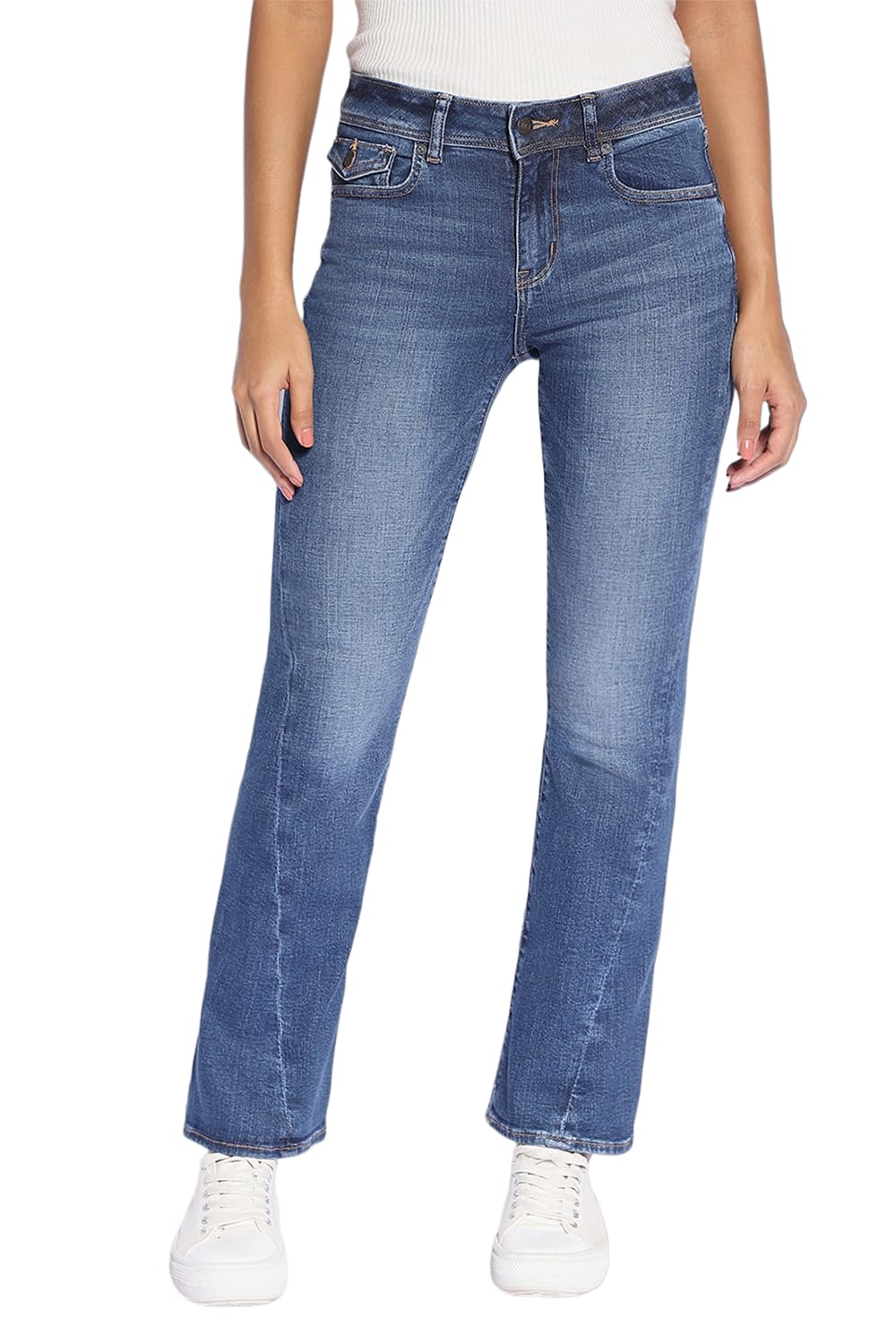 american eagle Women Blue Stretch Low-Rise Kick Bootcut Jean-picture-27