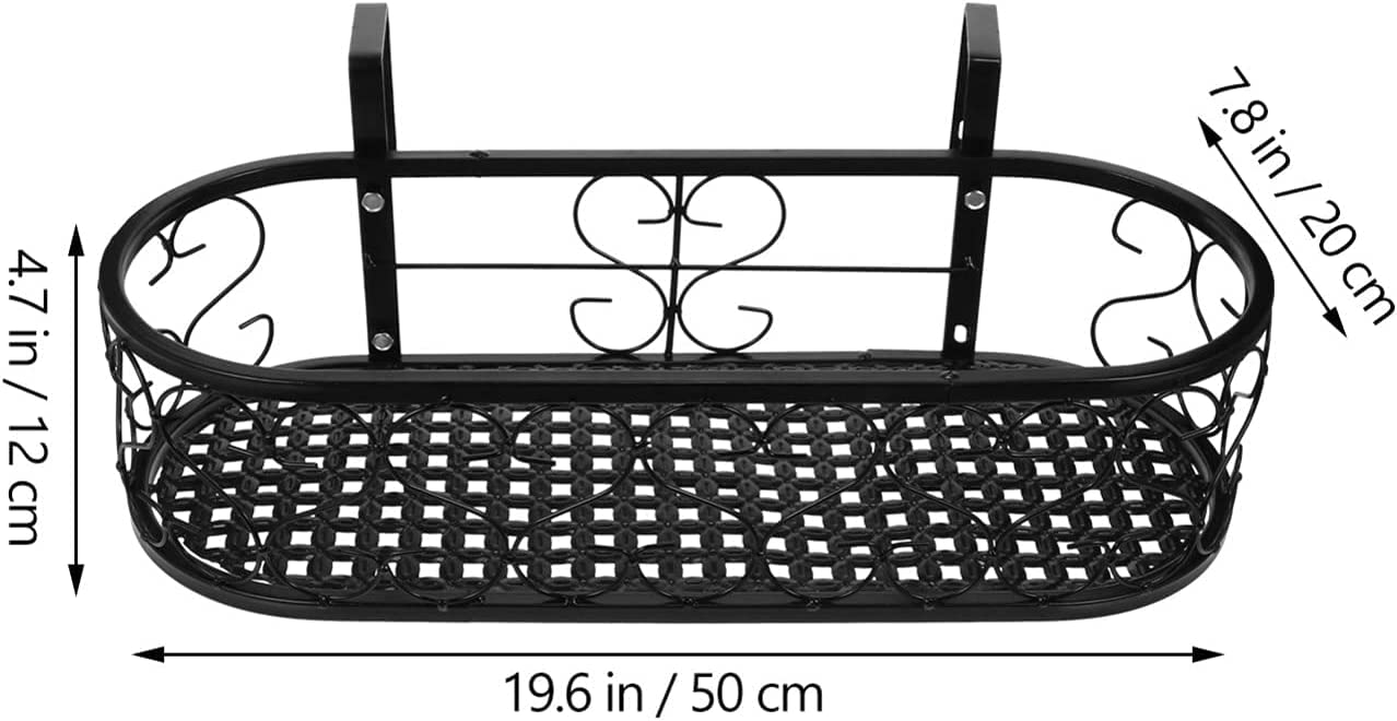 Balkon kwiatowy dziobak metal wiszący balustrada lustrzak lustrz roślina kosze półka półka półka półka stojak kwiatowy sadzarki wiszące garnek do ogrodowego balkonu dekoracje patio.