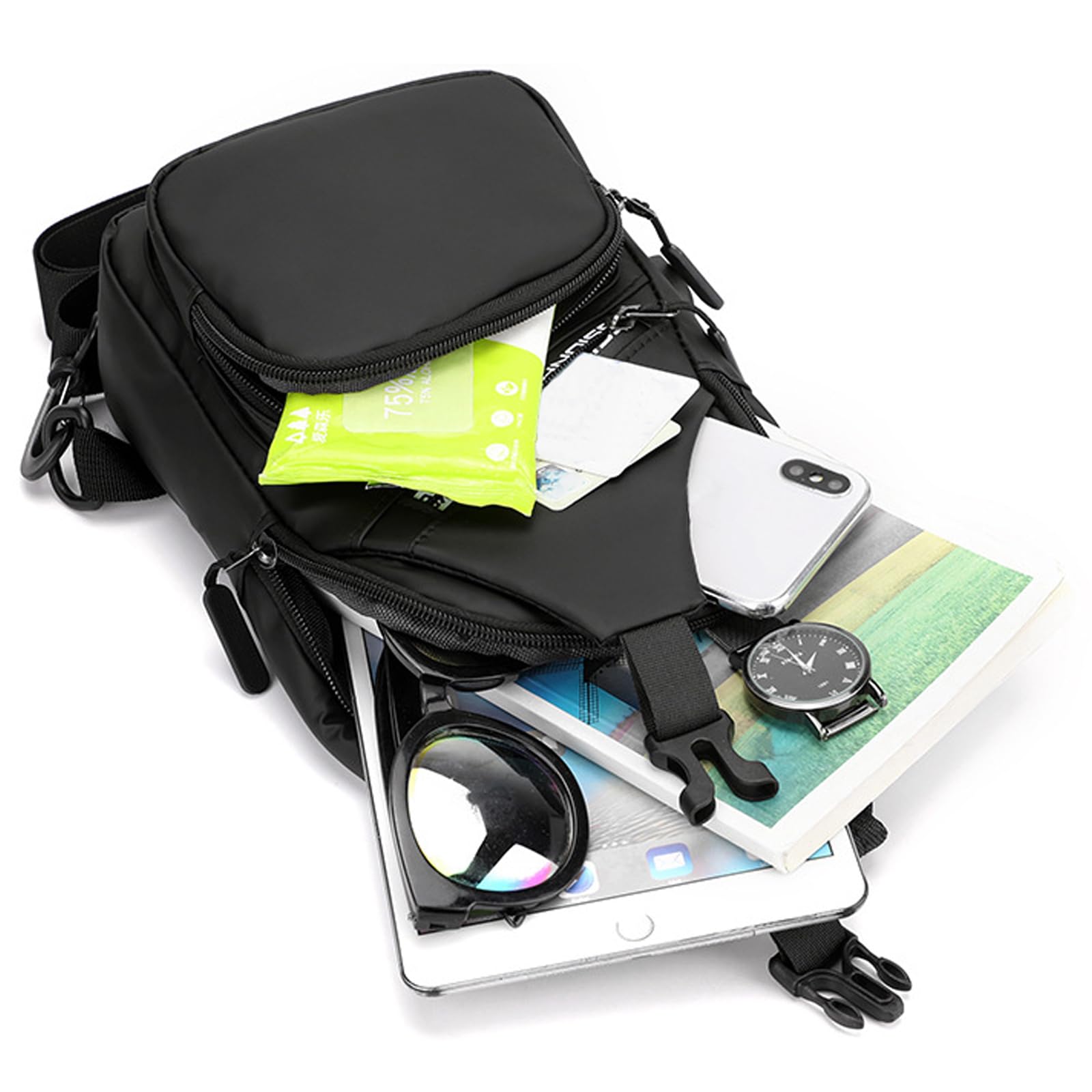 Uomo Zaino monospalla Tempo libero borsa tracolla Borsa a Spalla per Viaggio Ciclismo Lavoro Sport Bicicletta