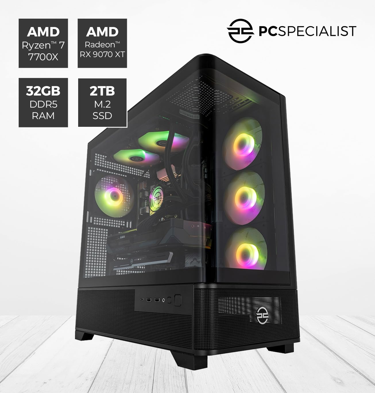 PCSpecialist Extreme PC Gaming - AMD Ryzen 7 9800X3D 5200GHz 8-Core - Dettaglio