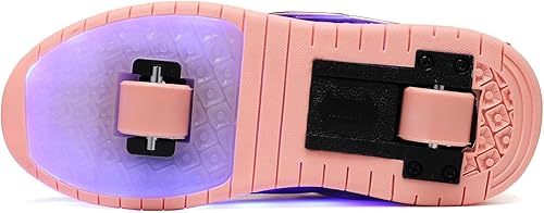 Miniatura 9 de LED Roller Skate Shoes for Kids Boys Girls Light Up Roller Sneakers with Detachable Wheels Rechargeable Flashing Wheeled Shoes