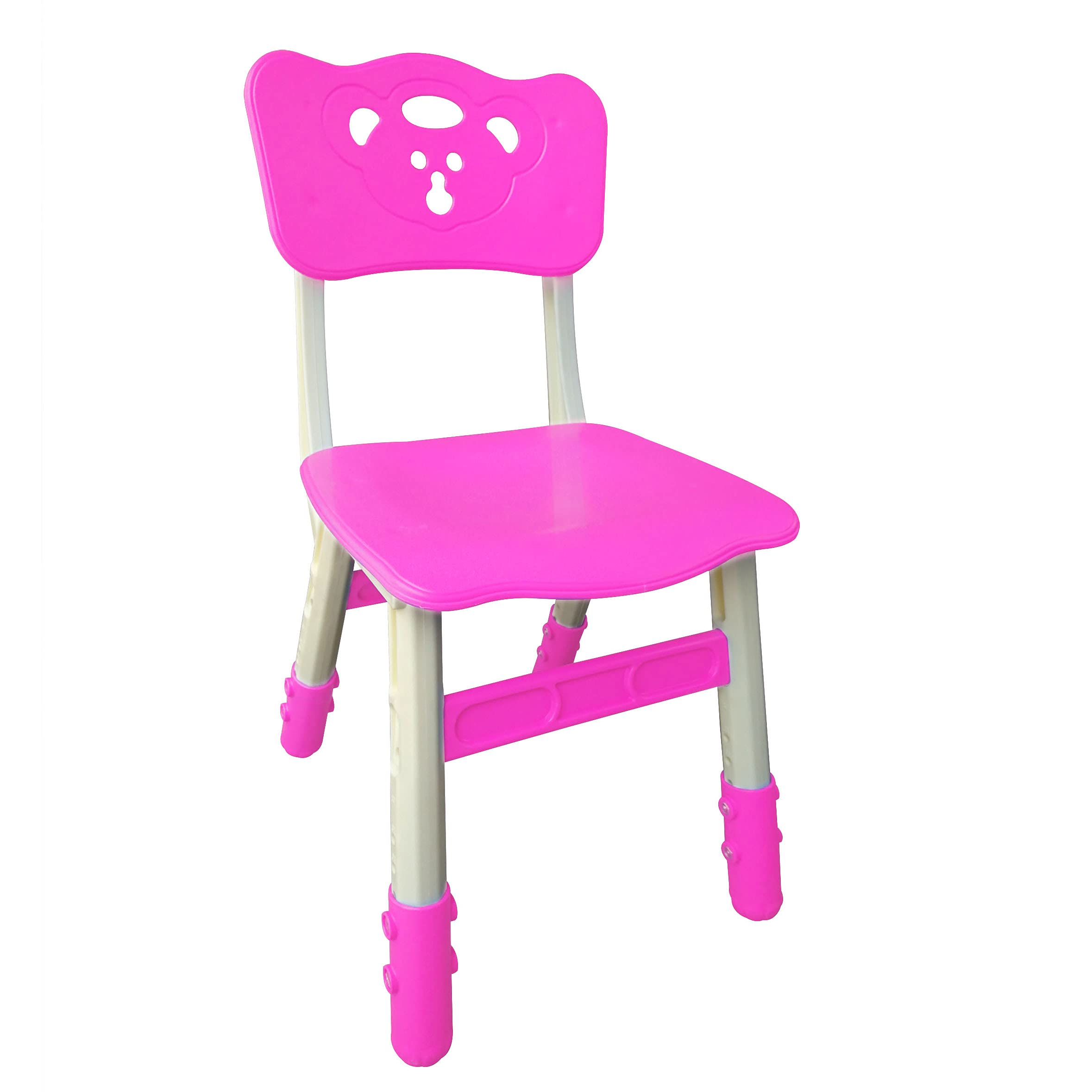Sunbaby Kids Chair (Height Adjustable/Flexible) Strong Frame, Study Chairs, Portable, Kids Furniture Broad Wide Seating, Correct Posture Supports Back Ergonomic Design (Pink)