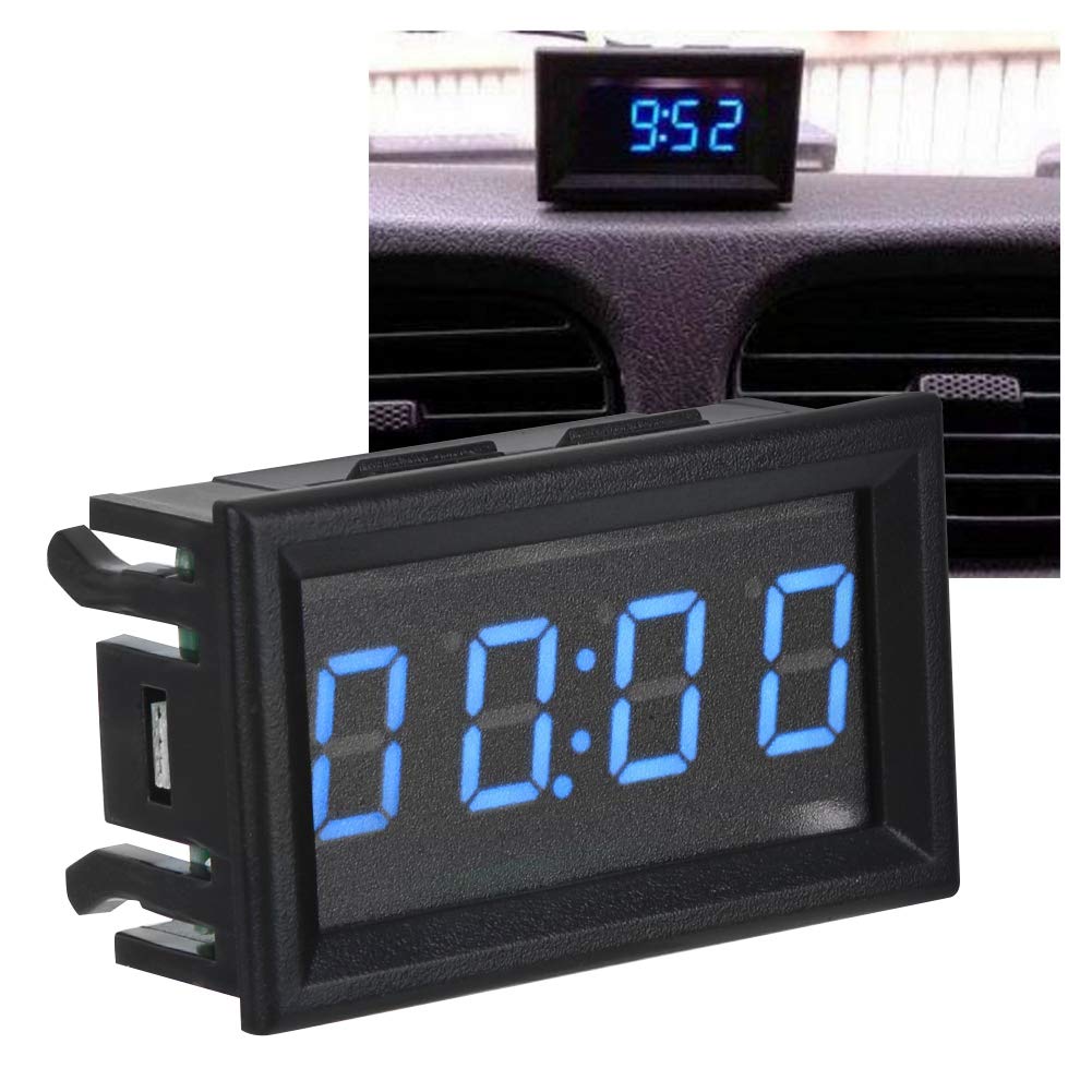 Auto Dashboard Digitale Klok Waterdicht Stofdicht Auto Elektronische Klok LED Digitaal Display voor Auto, DC4.5-30V (rood