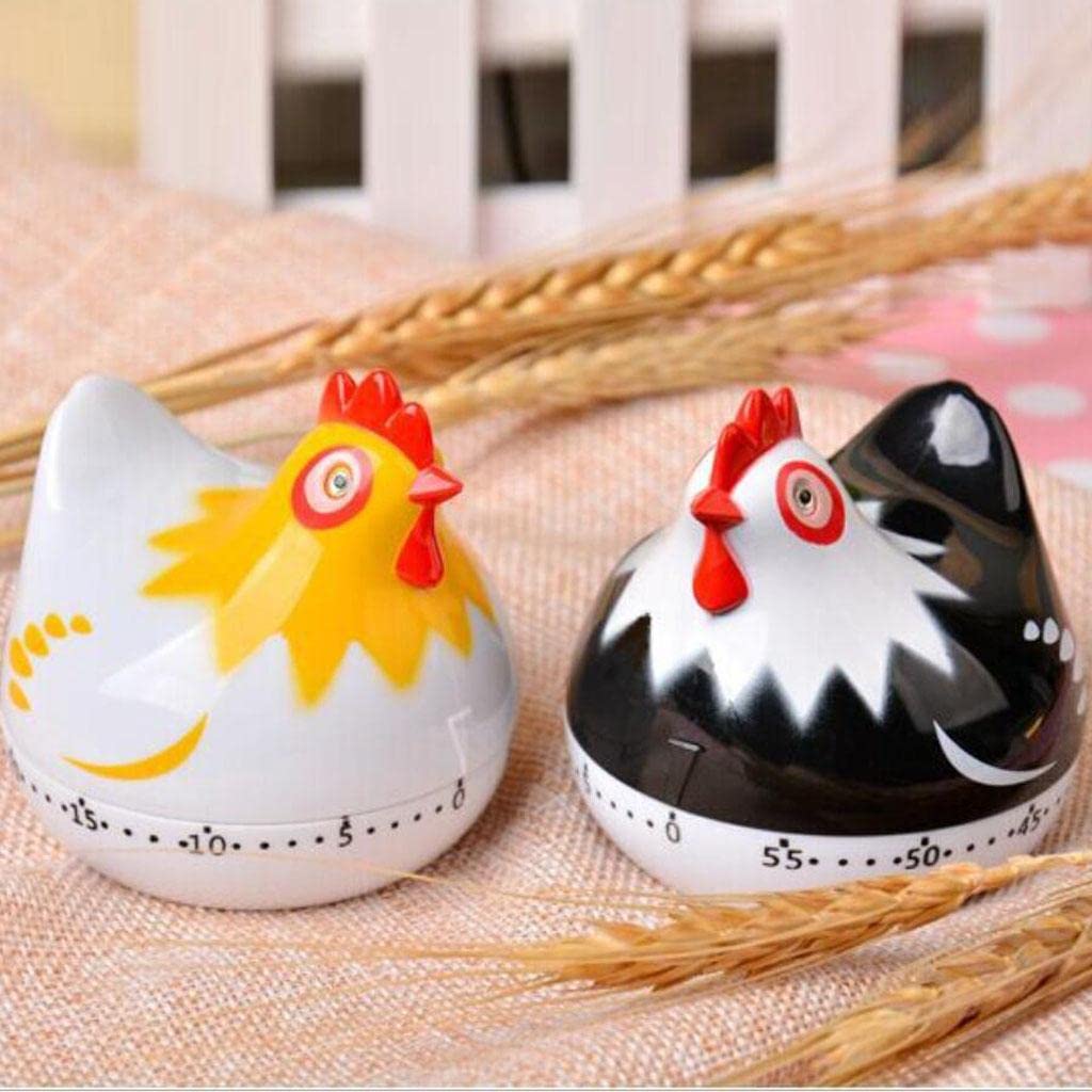 2 Piezas Temporizador de Cocina Mecánico Reloj de Alarma de Huevos Cronómetro en Forma de de Adecuado para Cocina, 2 Piezas