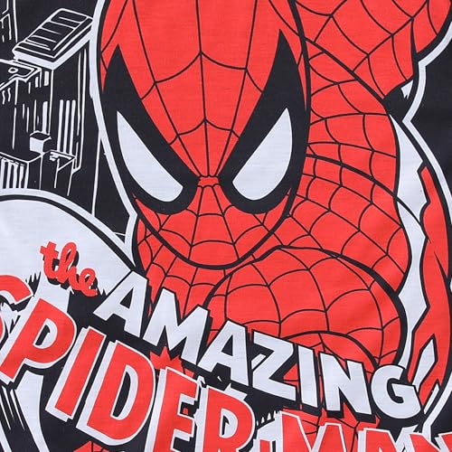 Image of Marvel Spider-Man Boys Short Sleeve T-Shirt and Shorts Set for Big Kids