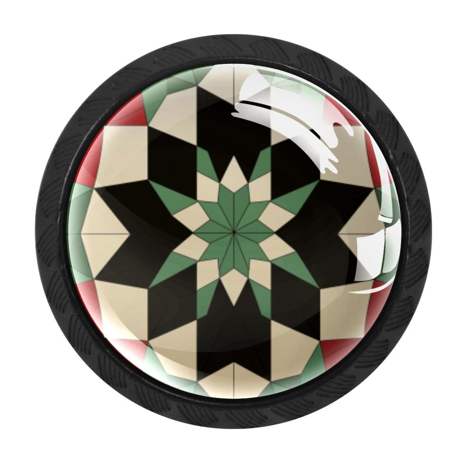 CHENZZZZ 4 Pieces Kitchen Cabinet Knobs Palestine Drawer Knobs Dresser Knobs Drawer Pulls Door Knobs Dresser Drawer Handles Knobs for Dresser Drawers