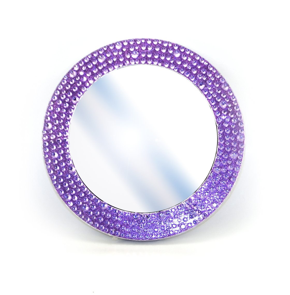 Buy Designing Star Locker Round Glitter Mirror, Purple Online