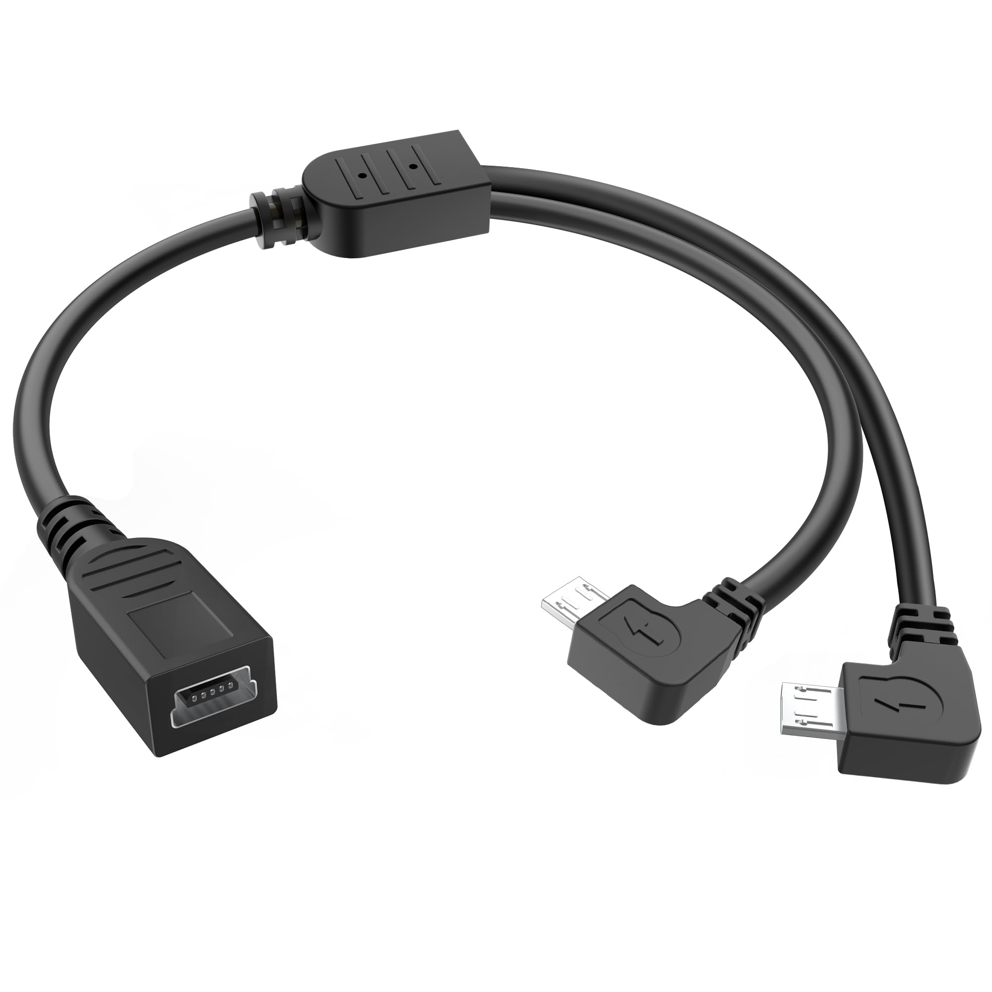 Jsvecip Mini Female USB to Micro Male USB Split Adapter Cable,USB Charging Cable,Compatible for Garmin Nuvi GPS, Dash cam, Rearview Mirror cam, Backup Camera etc (Mini Female USB to Micro Male USB)