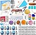 Nifogo Kit Pasticceria, Kit Torte 301 Pezzi, 58 Beccucci, 103 sac a Poche, Decorazioni Torte Kit di Utensili Piatto Rotante per Torta, Borse ed Ugelli per Glassa, Giradischi