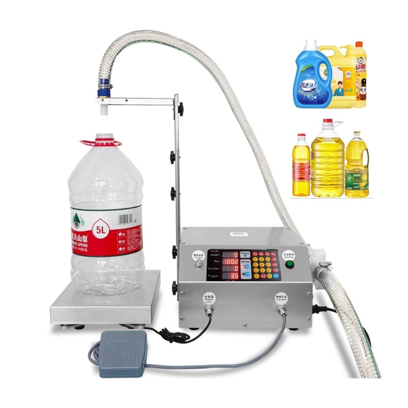 CUDTAPI - Weighing Electronic Scale Filling Machine Auto Filler Quantitative Liquid Laundry Juice Shampoo Liquid Paste Filling Machine