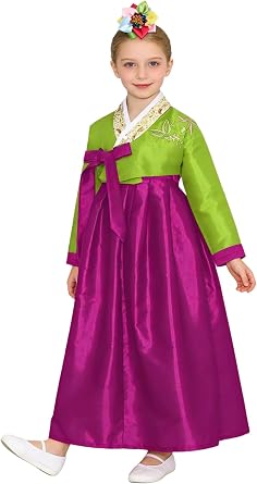 Korean Traditional Hanbok Set for Girls Kids Hanbok Dress Set for Photography Birthday Dinner Party Wedding