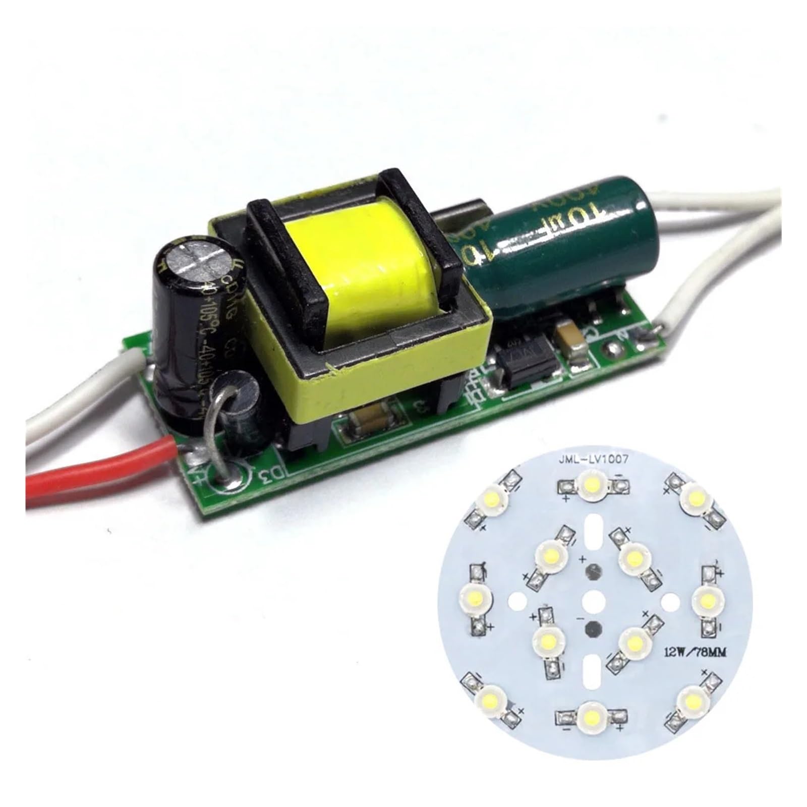 1 pz 10W LED diodo COB SMD Lampadina LED Driver di Bordo Adatto per faretti LED faretti da Incasso Riparazione Fai da Te (Colore: Solo Chip 3W)