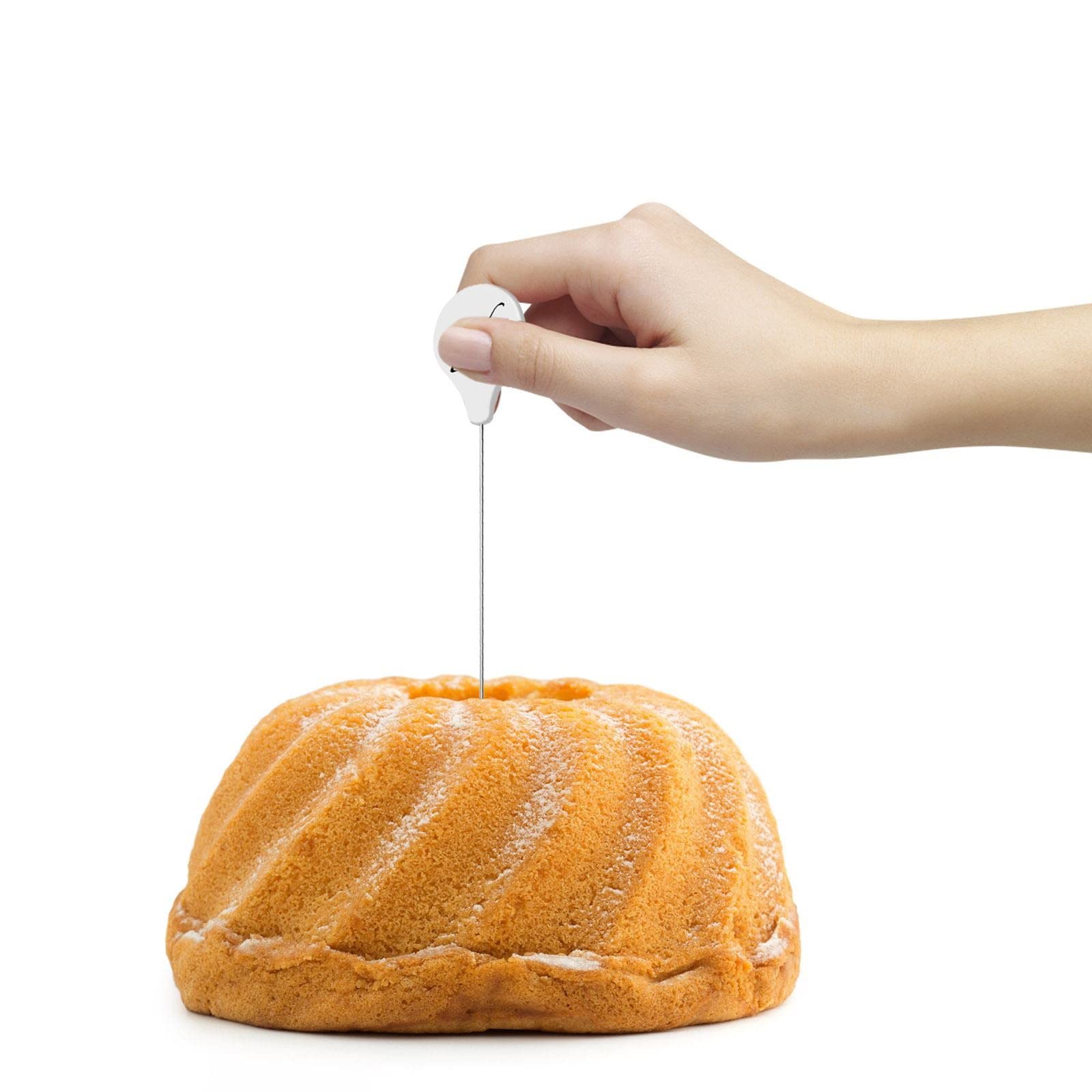 Testeur de gâteau en acier inoxydable - Testeur de gâteau de cuisine - Sonde - Aiguille réutilisable - Long pic à pâtisserie en métal - Outil de fête prénatale - Serviettes pour garçon (blanc, taille