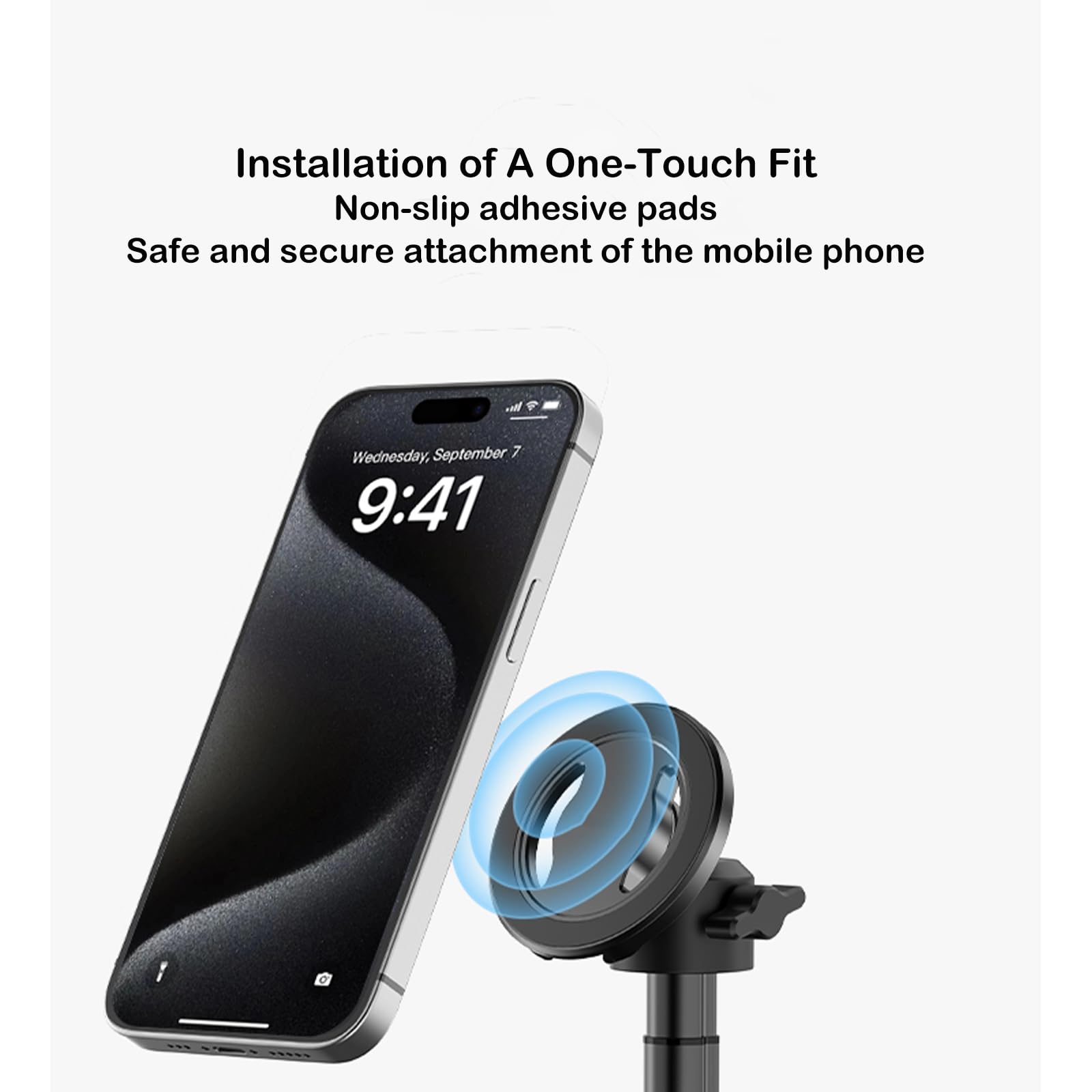 Magnetyczny uchwyt na statyw do telefonu MagSafe iPhone 16 15 14 13 12 Plus Pro Max wszystkie serie i więcej z otworami 1/4 cala i zimną stopką