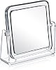 Busstier Square Makeup Mirror with Double Sided Magnifier, 360° Rotary Mechanism and Portable Compact Design