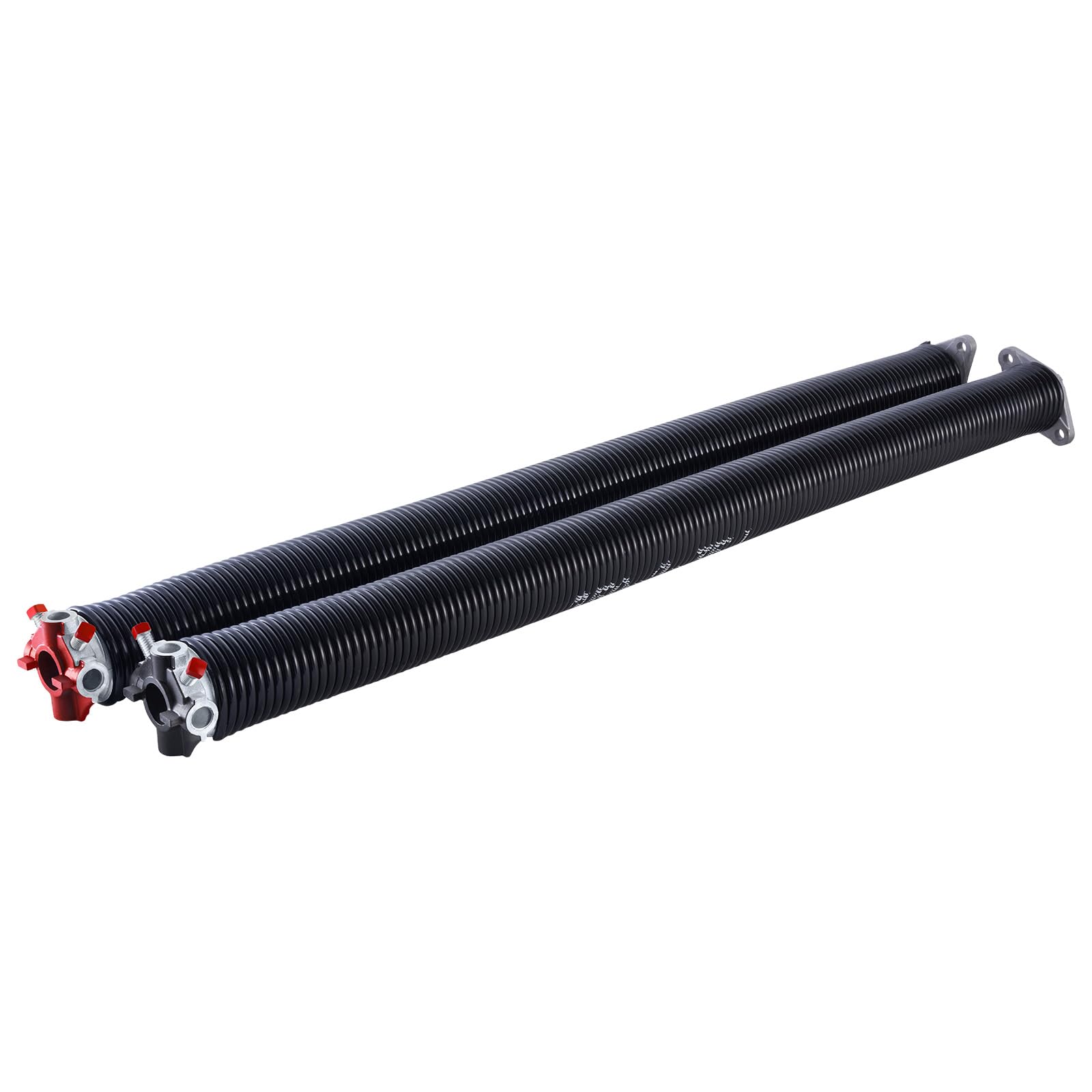 VEVOR Resortes de Torsión para Puertas de Garaje con Barras de Enrollado Antideslizantes y Guantes, Par de Φ6,35 x Φ50,8 x 889 mm, 16 000 Ciclos, Revestimiento Negro de Electroforesis para Reemplazo