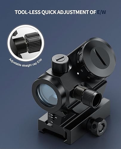 Miniatura 10 de Feyachi Red Dot Sight 4 MOA Red Dot Gun Sight Rifle Alcance con montaje elevador de 1 pulgada o soporte elevador ajustable