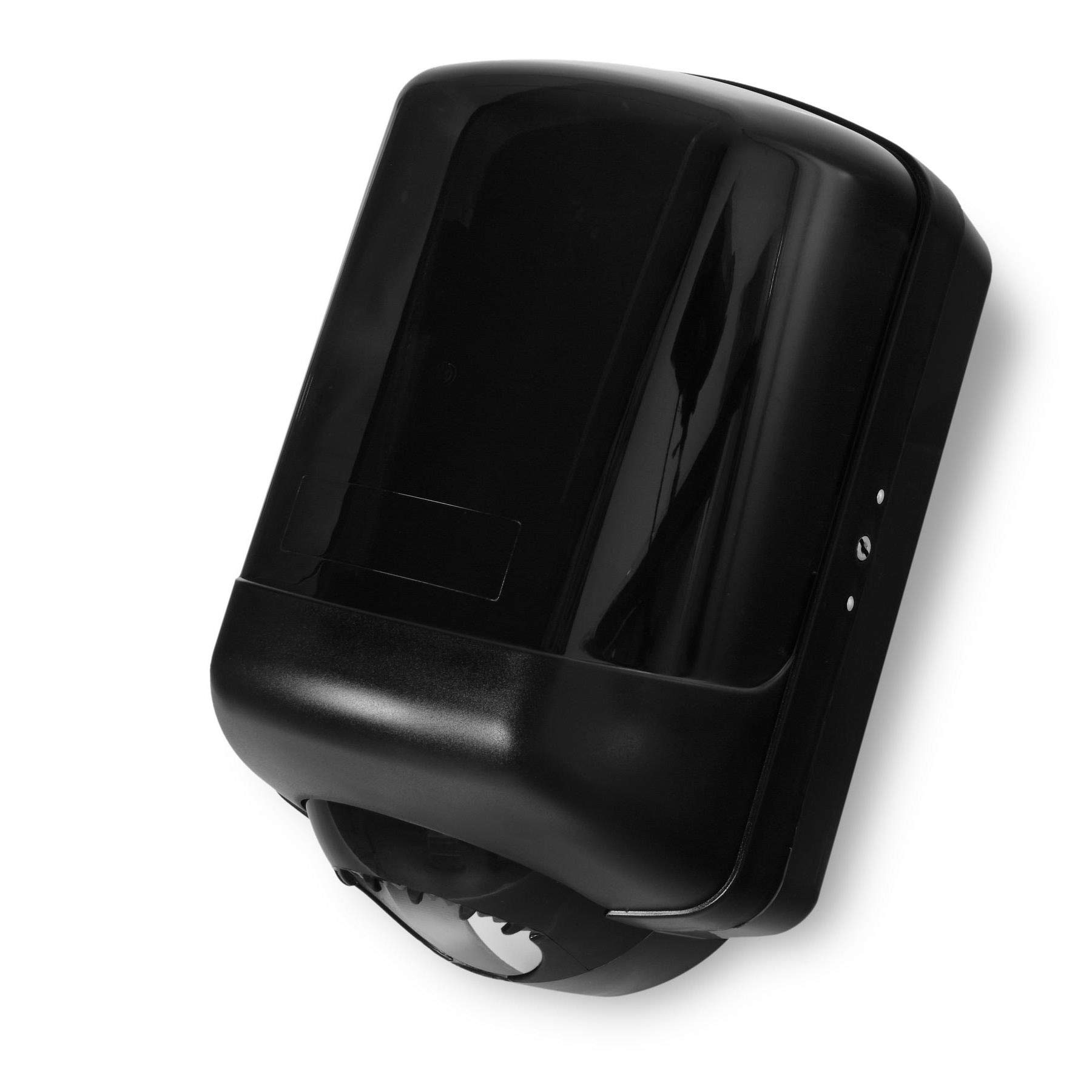 Dispensador de papel de limpieza rápido con cerradura. Color negro, para rollos de hasta 22 cm (1 x 1 artículo)