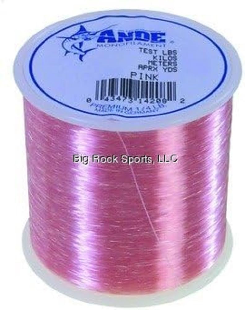 ANDEA14-100P Premium Monofilament, 1/4-Pound Spool, 100-Pound Test, Pink Finish
