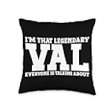 Val Personal Name First Name Funny Val Throw Pillow