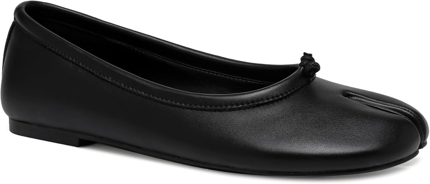 Ballet Flats for Women Comfortable Split Toe Wide Width Low Heel Ballerina Flats Slip on Mary Jane Daily Dress Shoes. - Image 6