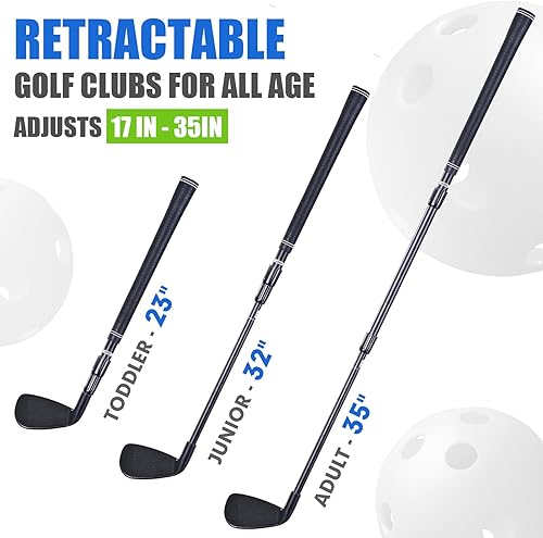 Miniatura 2 de Palo de golf de plástico plegable, mano derecha para juegos y viajes, club de juego de chiper de golf para jóvenes, adultos para interiores y