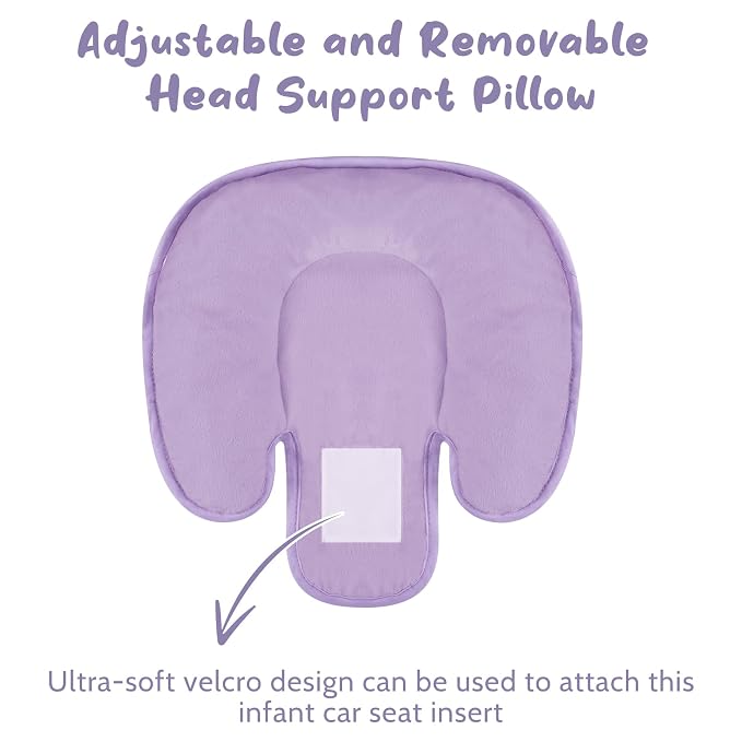 Set 2 en 1 Insertos para Silla de Auto Bebé Morado miniatura 3