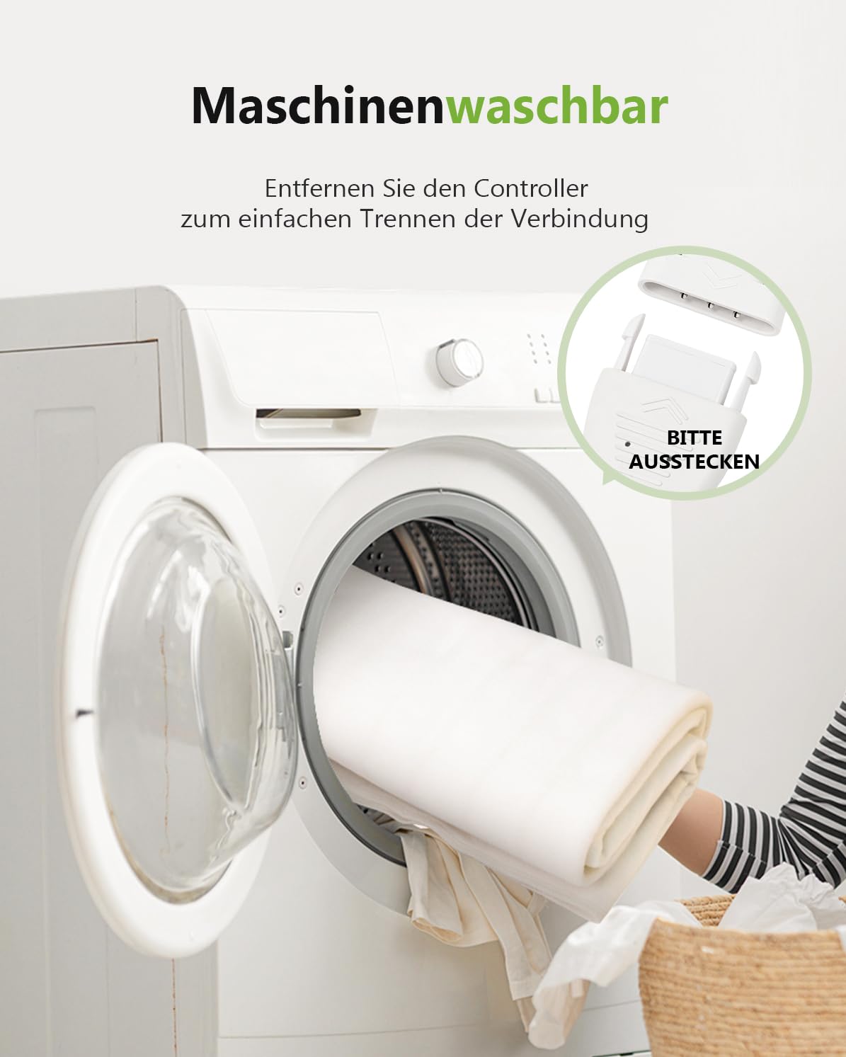 GOTCOZY Heizdecke Wärmeunterbett - Elektrische Wärmedecke mit Abschaltautomatik 10 Stunden Timer und 5 Wärmestufen Überhitzungsschutz Wärmedecke für Gängigen Matratzen Maschinenwaschbar 160x140cm