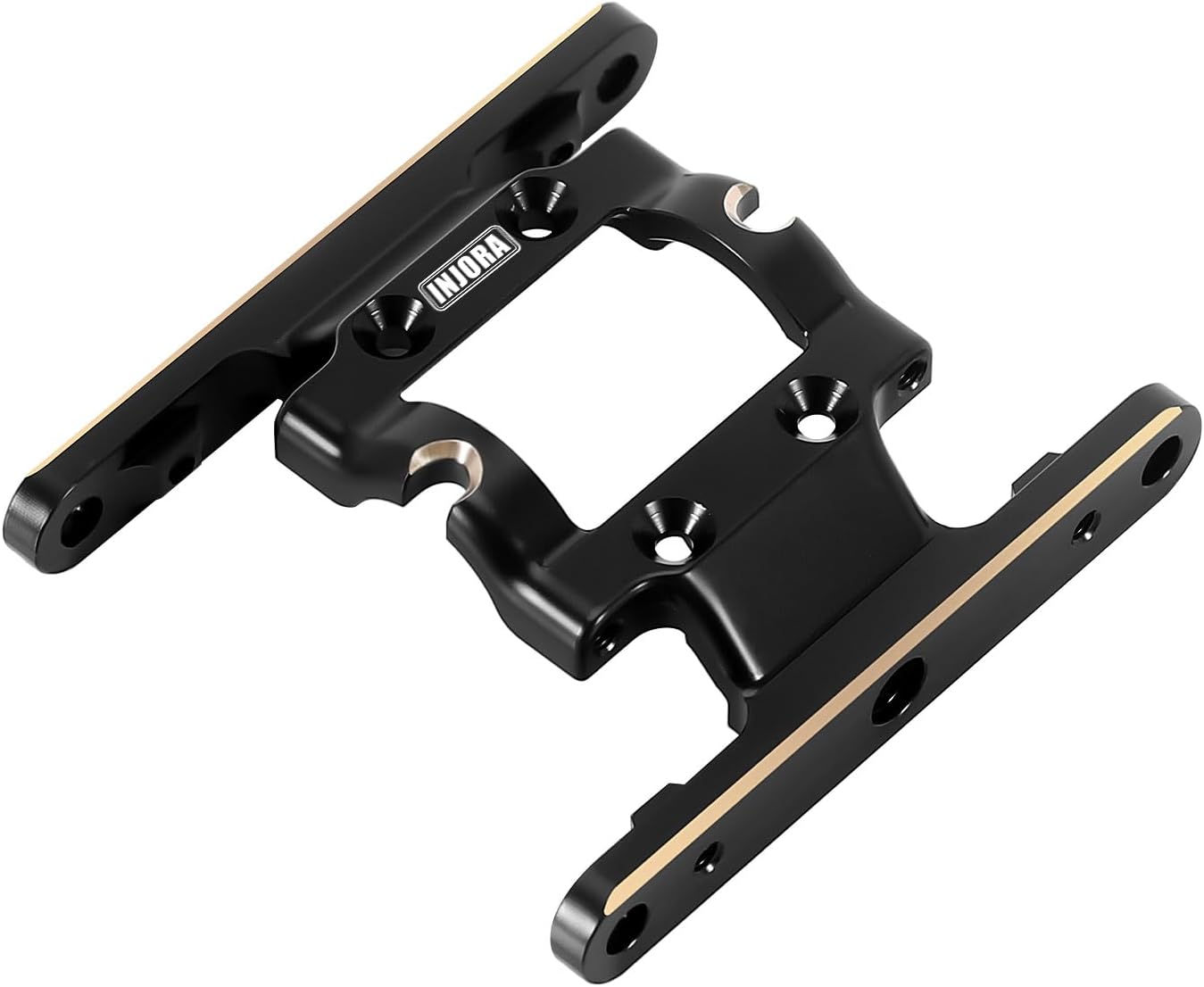 INJORA Brass Skid Plate - Black Coating Transmission Mount for 1/18 RC Crawler FCX18 (FCX18-05)