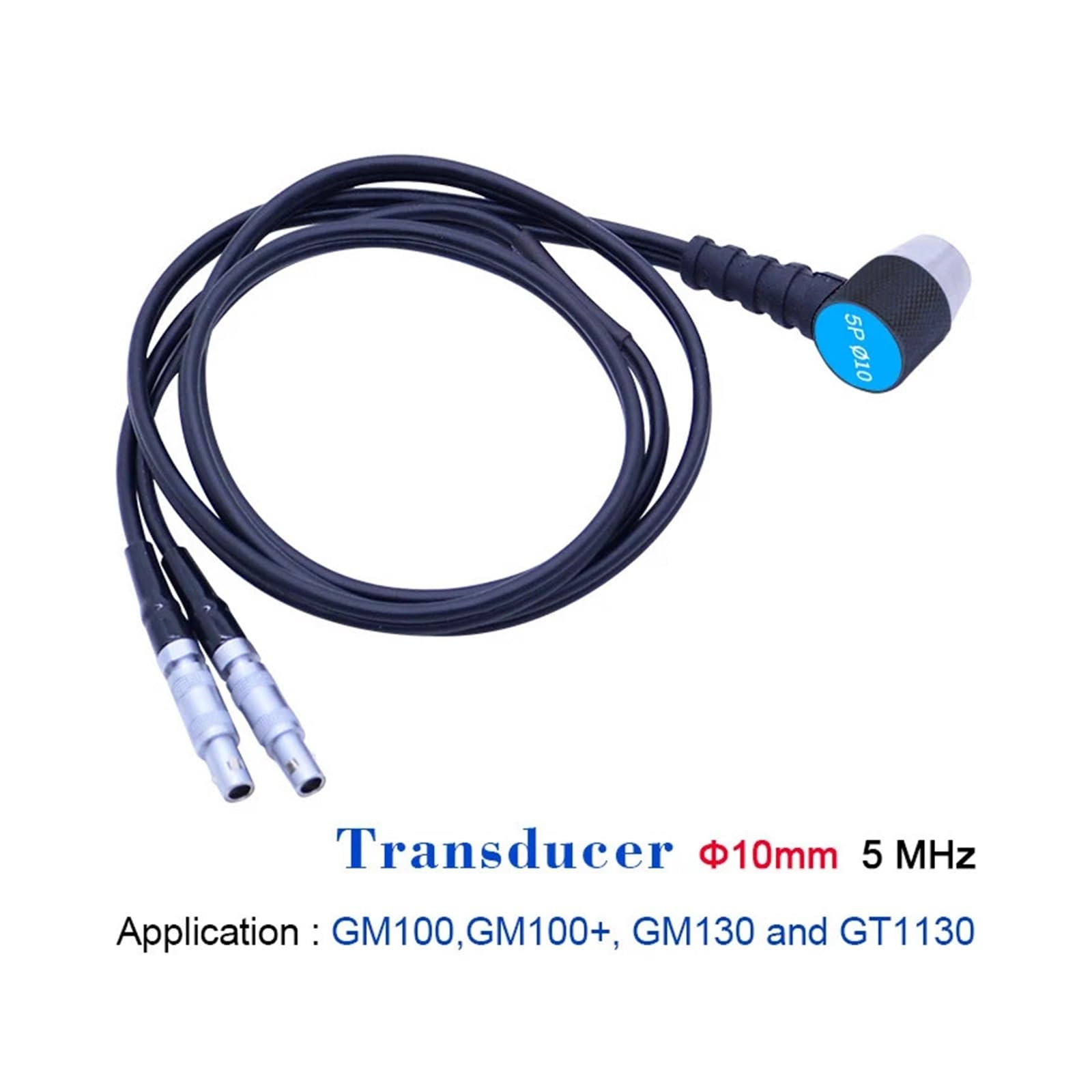 Misuratore di spessore a ultrasuoni, Misuratore di spessore digitale a ultrasuoni Sonda 10mm/5MHz 6mm/5MHz for trasduttore di diametro del cavo GM100 Sonda(10mm-5MHz)