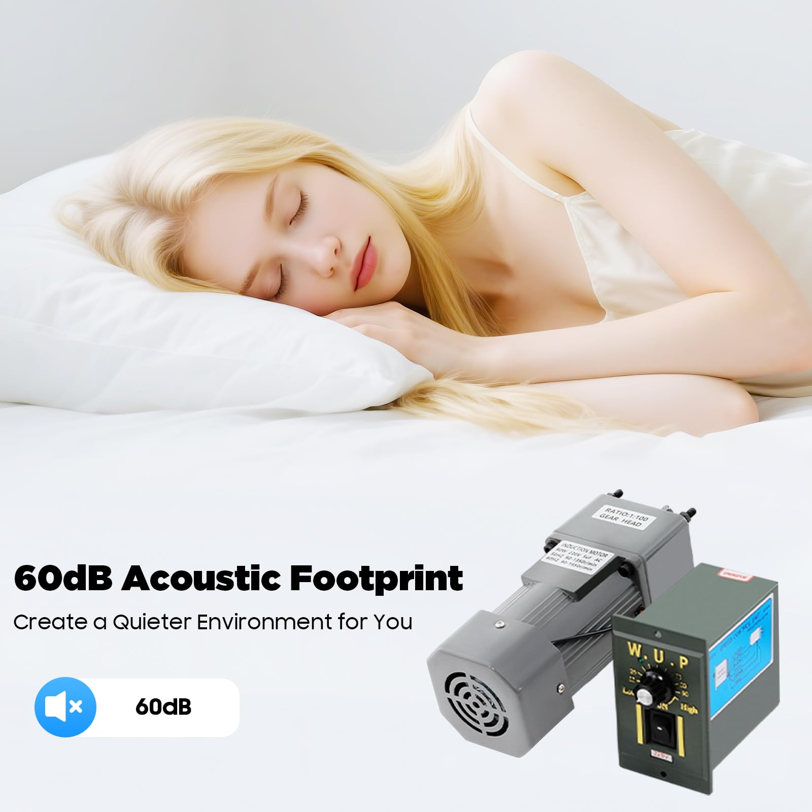 Motorreductor de 220 V 90 W con regulador de velocidad, motor reductor de engranajes asíncrono monofásico, par 3,8 Nm reversible IP54, regulador 0-90 rpm para máquina herramienta transportadora
