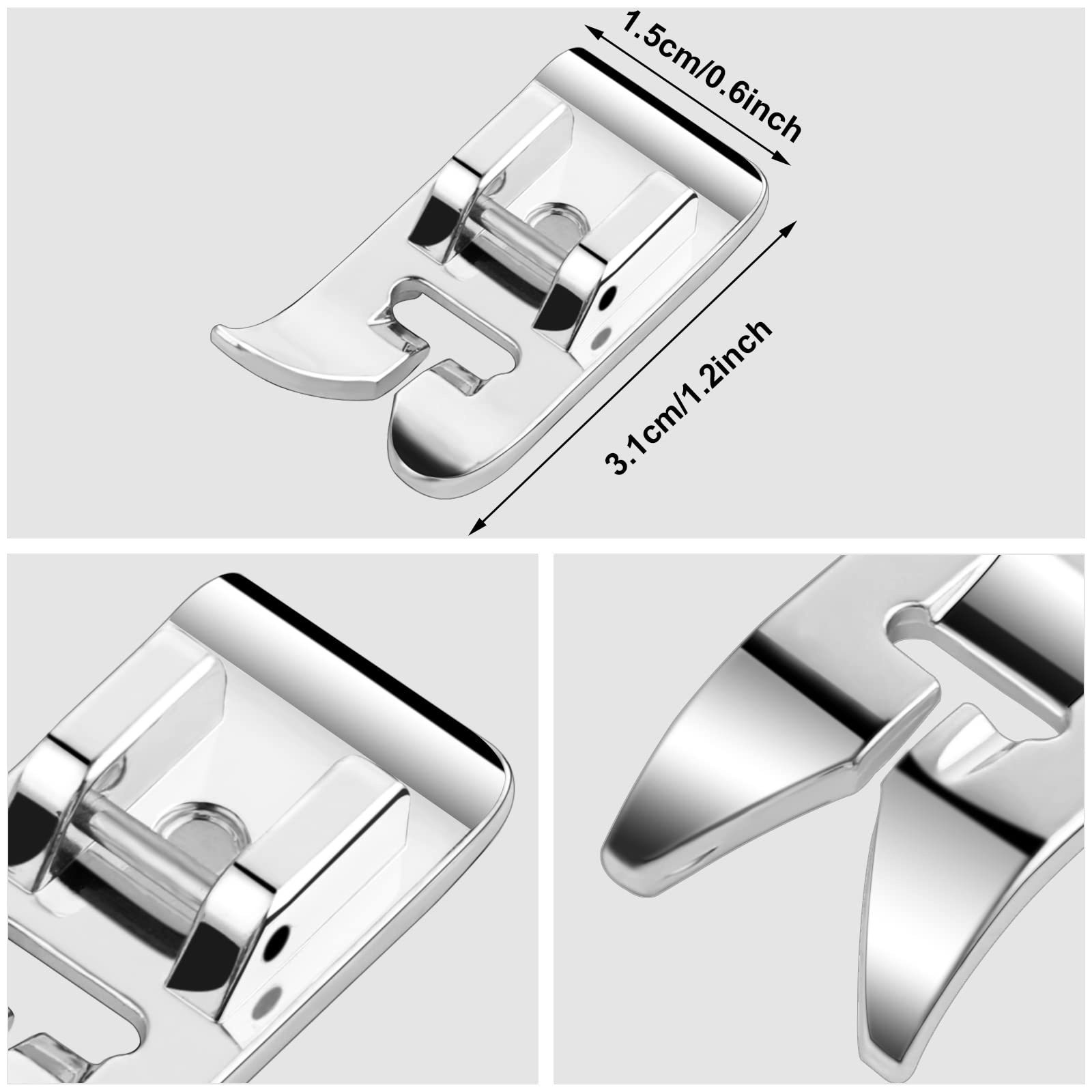 Lot De 2 Pieds Presseurs En Métal Pour Machine À Coudre Multifonctions