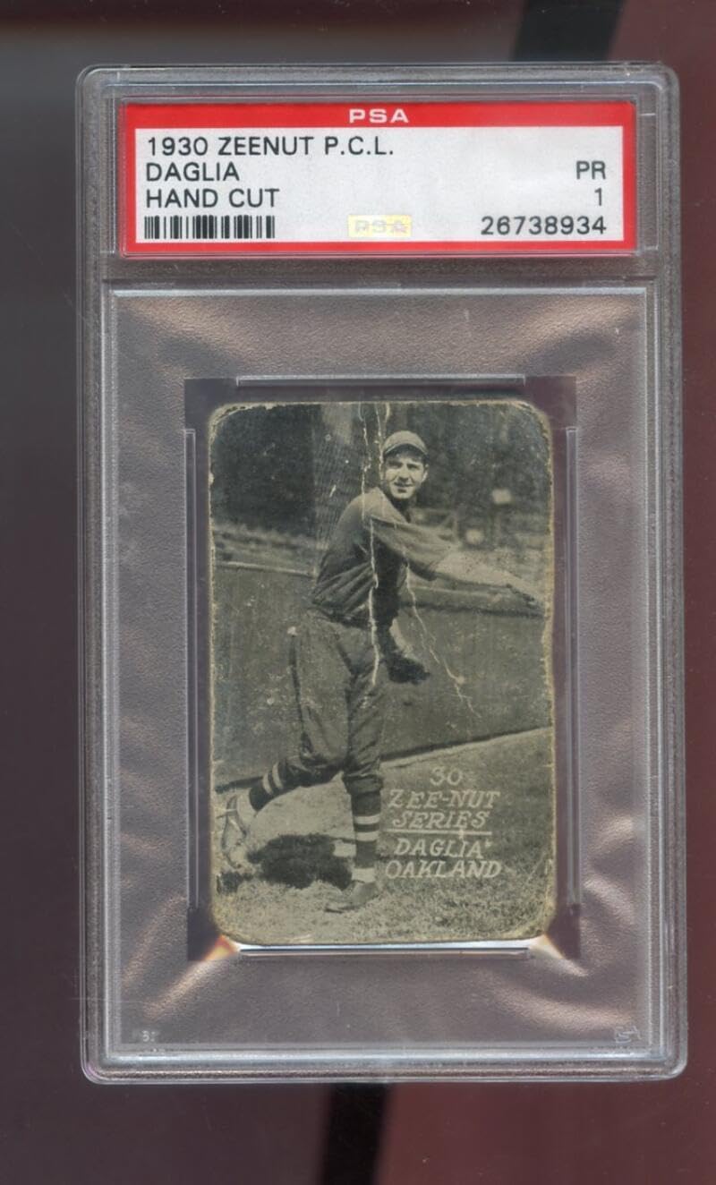 1930 Zeenut Zeenuts Pete Daglia PSA 1 Graded Baseball Card Pacific Coast League PCL P.C.L. Oakland Oaks