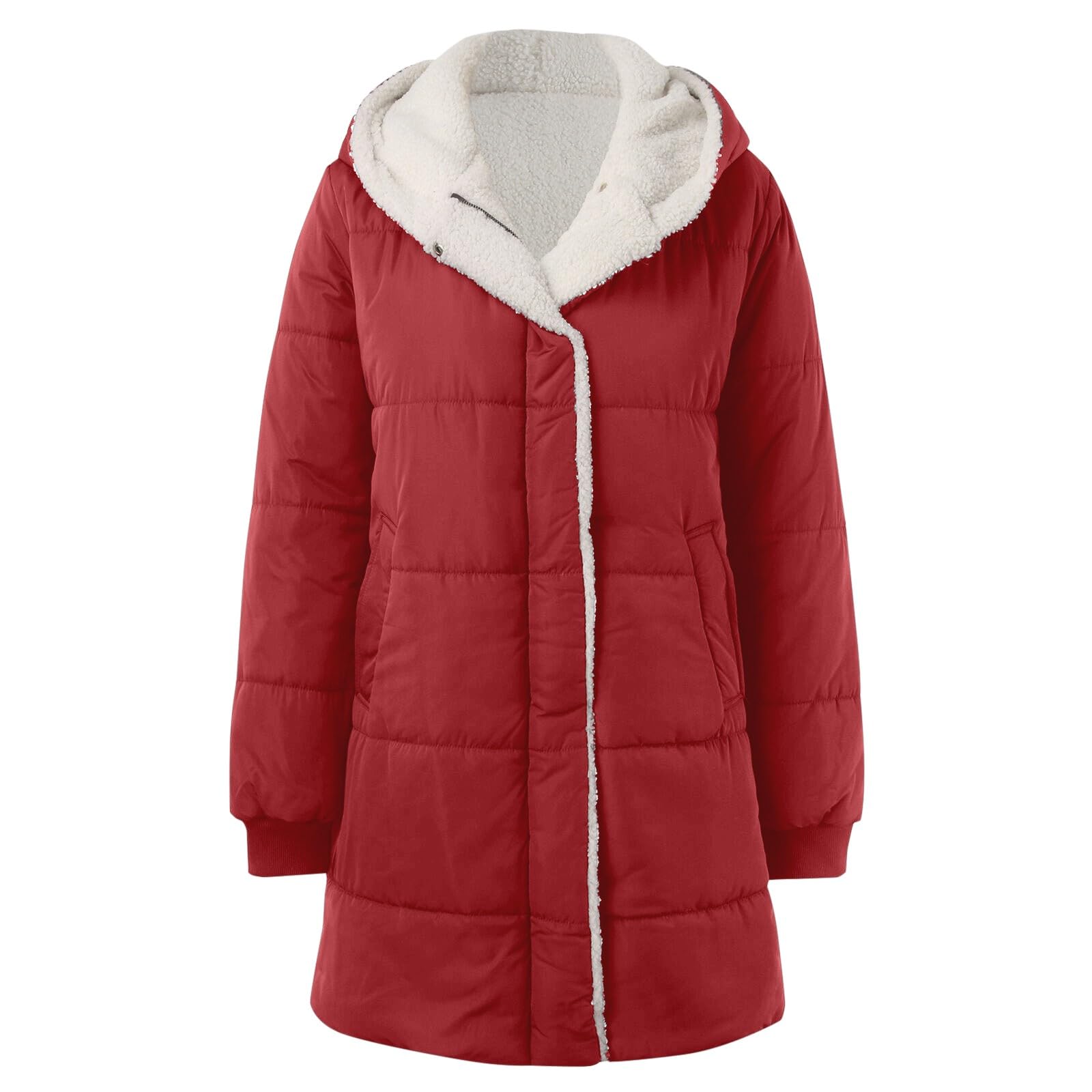 Genérico Abrigo de invierno acolchado para mujer,Ropa Mujer Cremallera con Bolsillo chaqueta plegable ligera plumón Running Funcional Chic Cazadoras Termica Calefactables otoño e