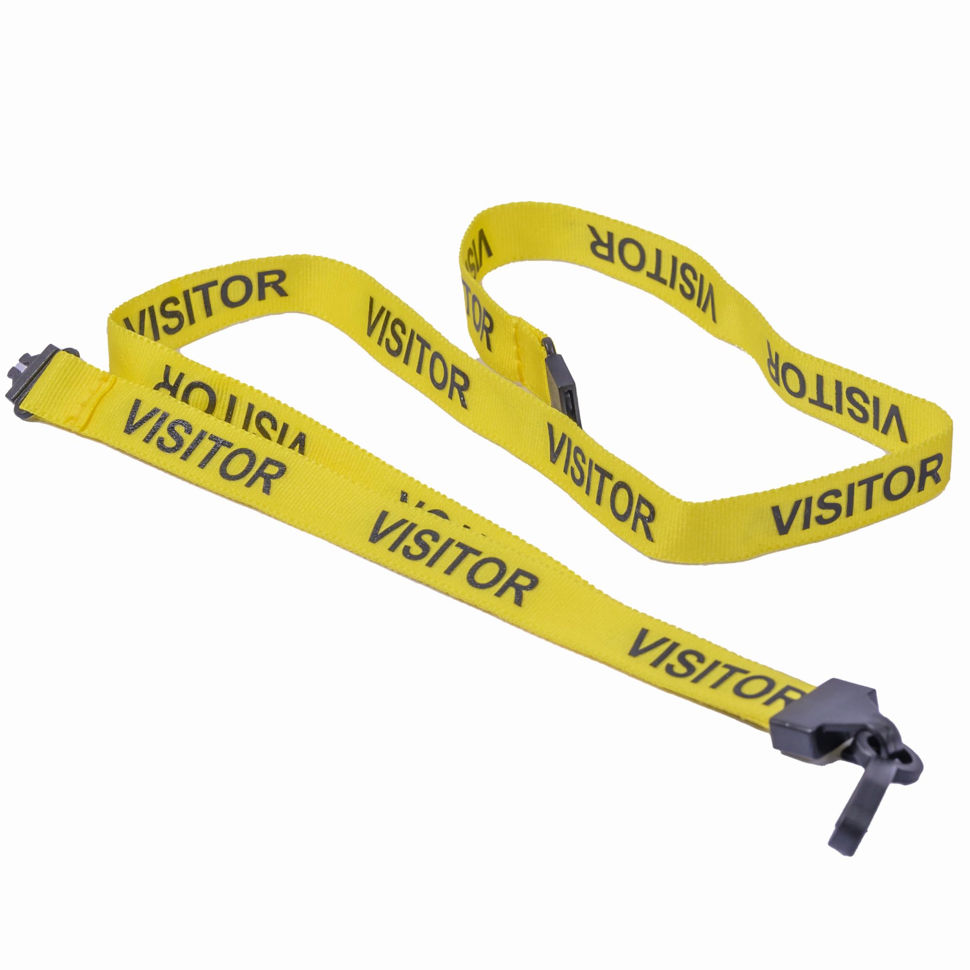 SKE-Direct® Visitor Lanyard Complete with Free Visitor Pass Size Clear Wallet (100, Yellow)