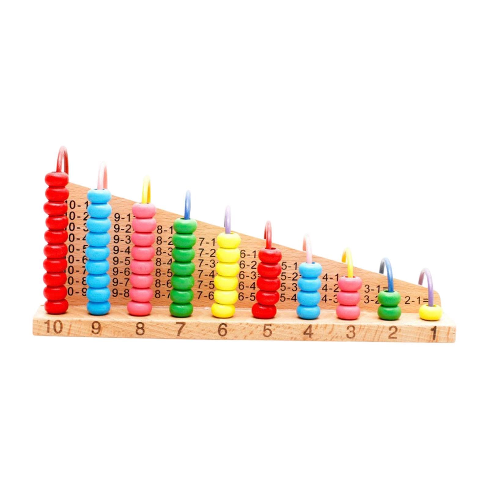 MagiDeal Boulier En Bois 5 Rangées - Cadre De Comptage 15 Cm, Perles Colorées, éducatif Dès 3 Ans