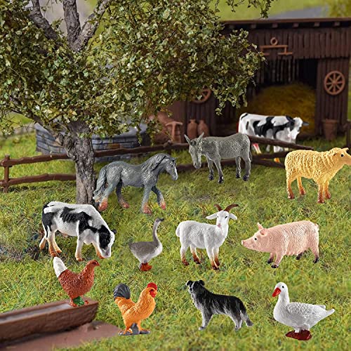 VAIAV Tiere Figuren Bauernhoftiere Mini Tiere Spielzeug Realistische Scheunentiere Kunststoff Tierfiguren Spielzeug… – Bild 6