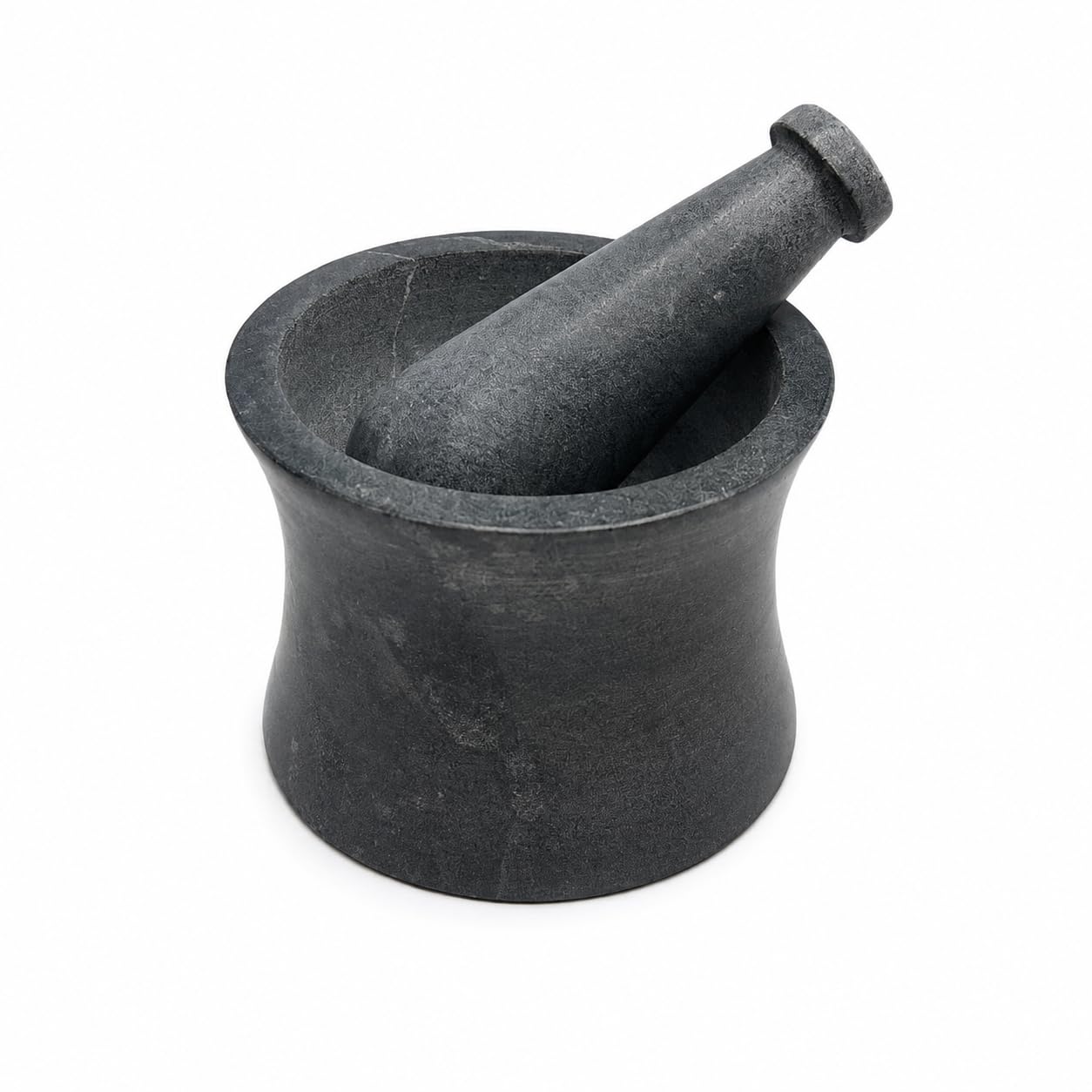Mörser und Stößel, hergestellt aus robustem, poliertem Hartstein, Natursteinmahlwerk für Gewürze, Pasten, Kräuter, Würzmittel usw. (Dual Side Classic)