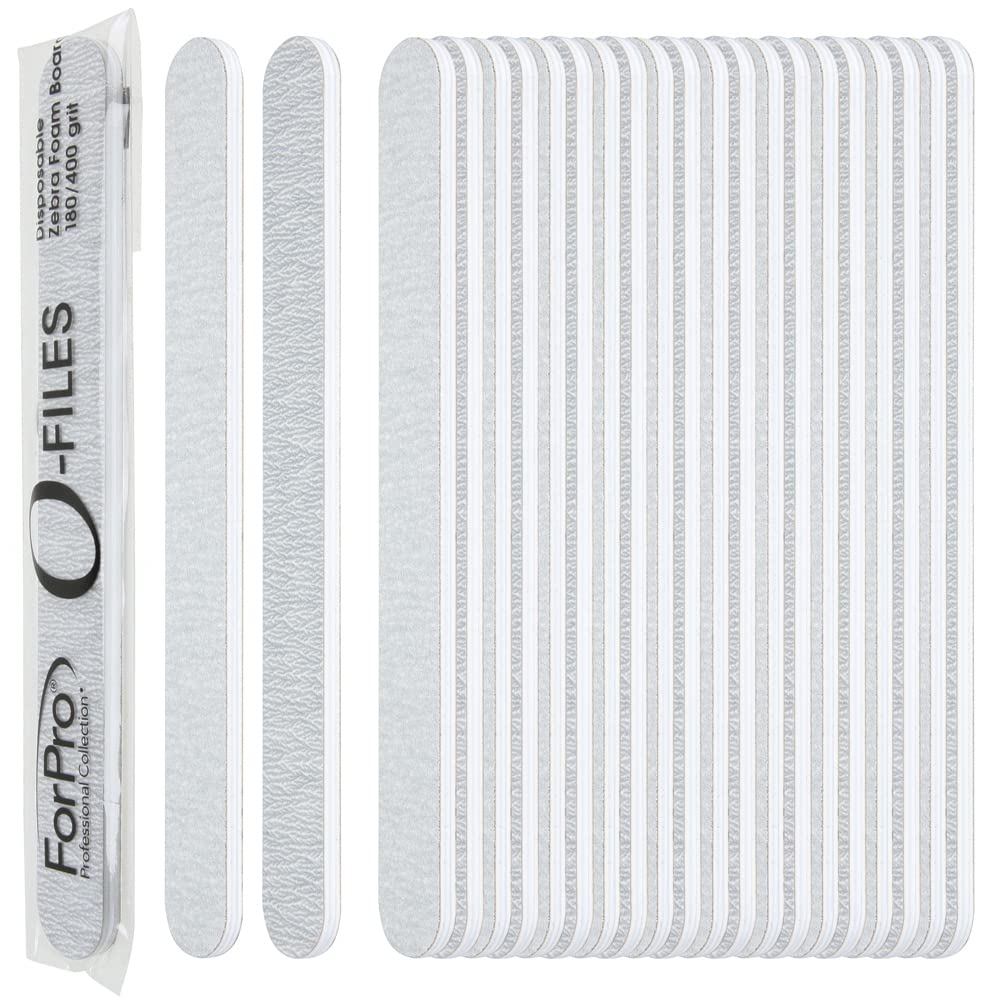 ForPro OFiles Foam Board, 180/400 Grit, Zebra, Double