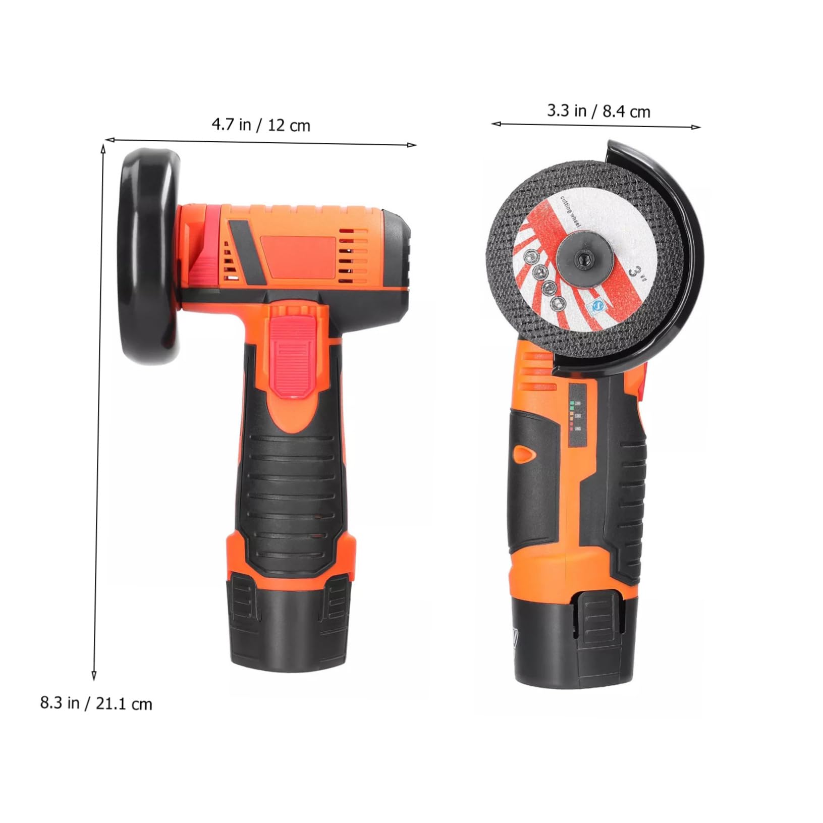 SEWACC Handheld Angle Grinder Stainless Steel Grinder Handheld Wall Grinder Concrete Grinder Handheld Grinder Tool Grinder Cordless Angle Grinder Stand Small Grinder Tool Plastic Orange