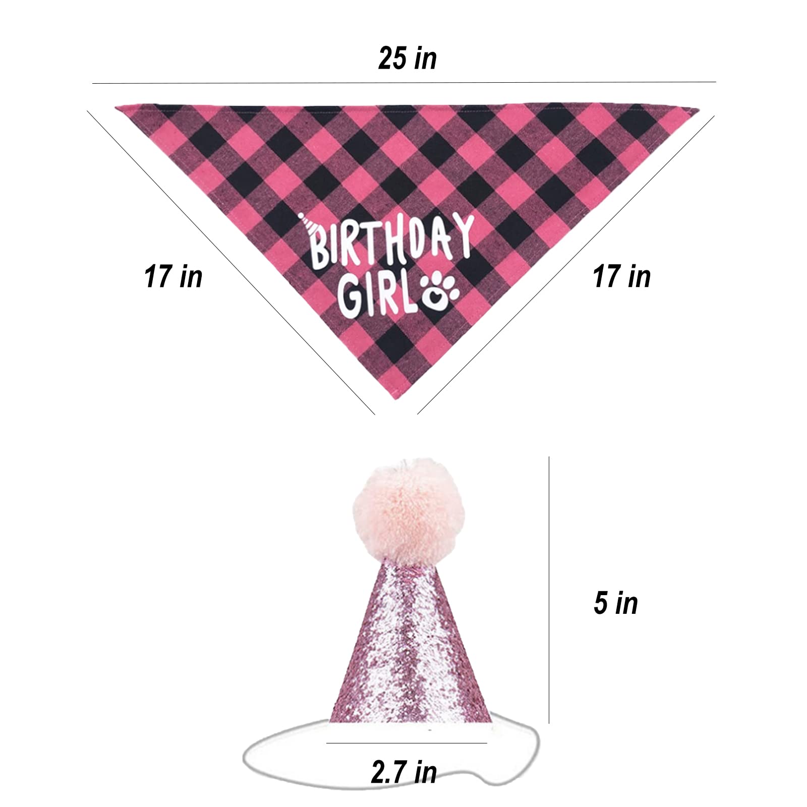 Hunde-Geburtstagsparty-Set In Rosa – Bandana, Schleife, Hut & Zahlen Für Kleine Bis Große Hunde