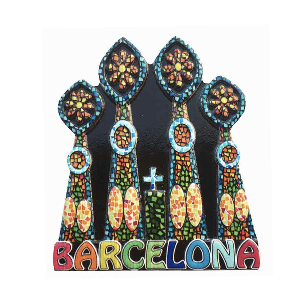 Wedarego Barcelona Spain 3 D Sagrada Familia Cathedral Refrigerator Magnet Tourist Travel Souvenirs Handmade Resin Craft Magnetic Stickers Home Kitchen Decoration Barcelona Fridge Magnet Collection Gift