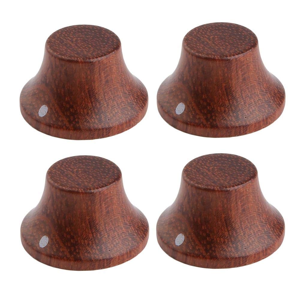 Boutons en bois de Bubinga Kaish pour remplacer les boutons de basse usés ou glissants