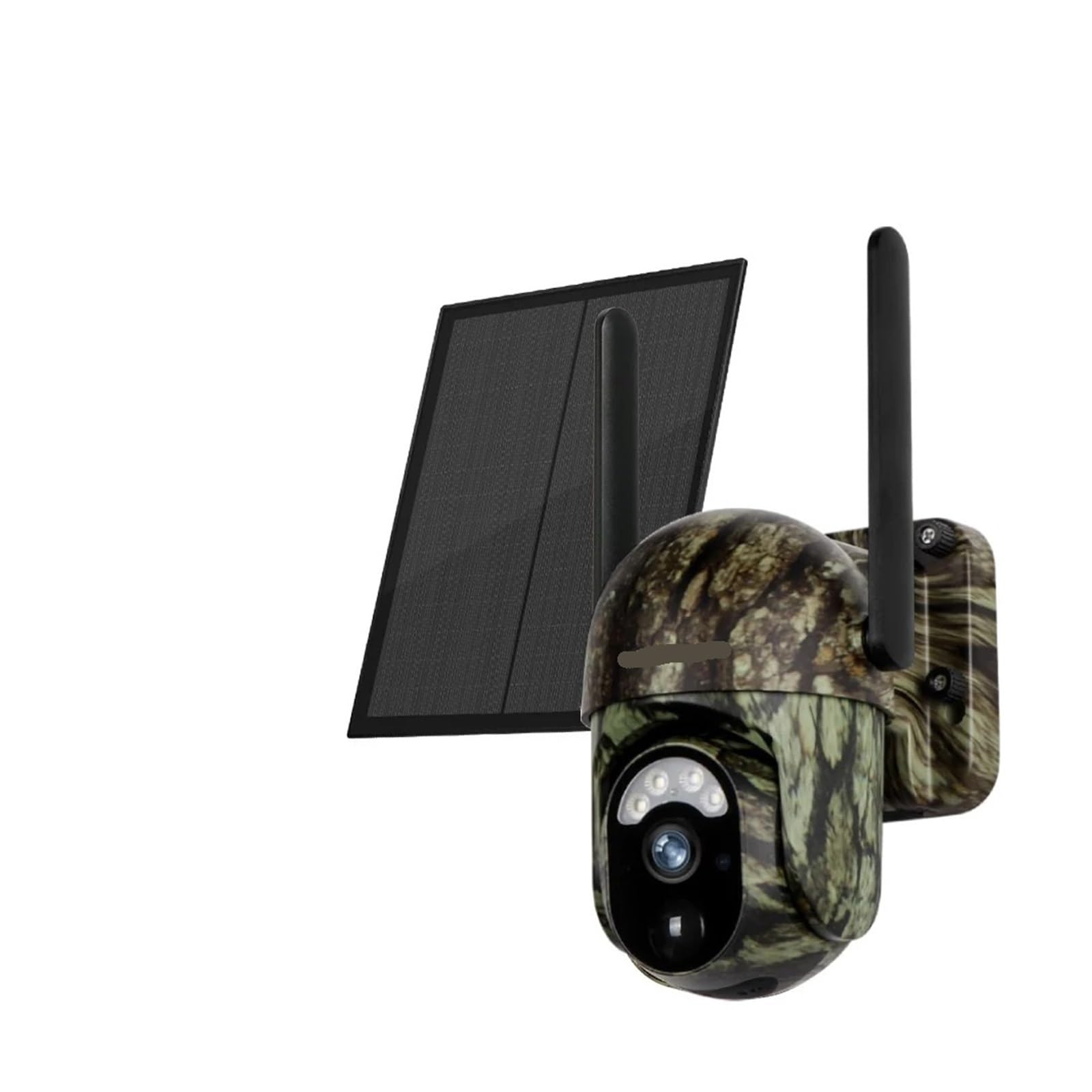Cámara Solar de 12MP con Zoom óptico 20X, 4G/WiFi, cámaras PTZ de Camuflaje for Exteriores, cámara de vigilancia CCTV Solar for Caza(4G No Zoom No Card)