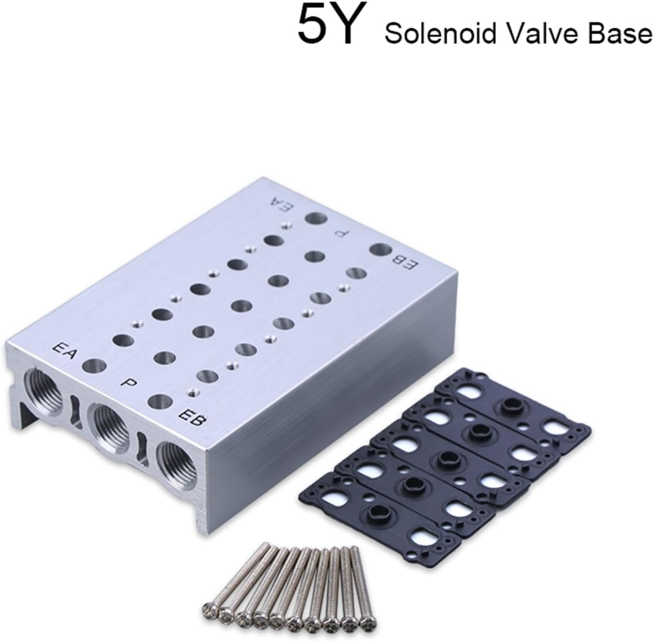 SY3120 SY5120 SY7120 Solenoid Valves Air Exhaust Manifold SS5Y5-2F/3F/4F/5F/6F/7F Pneumatic Base Valve Station with Gaskets(7F,SY3120)