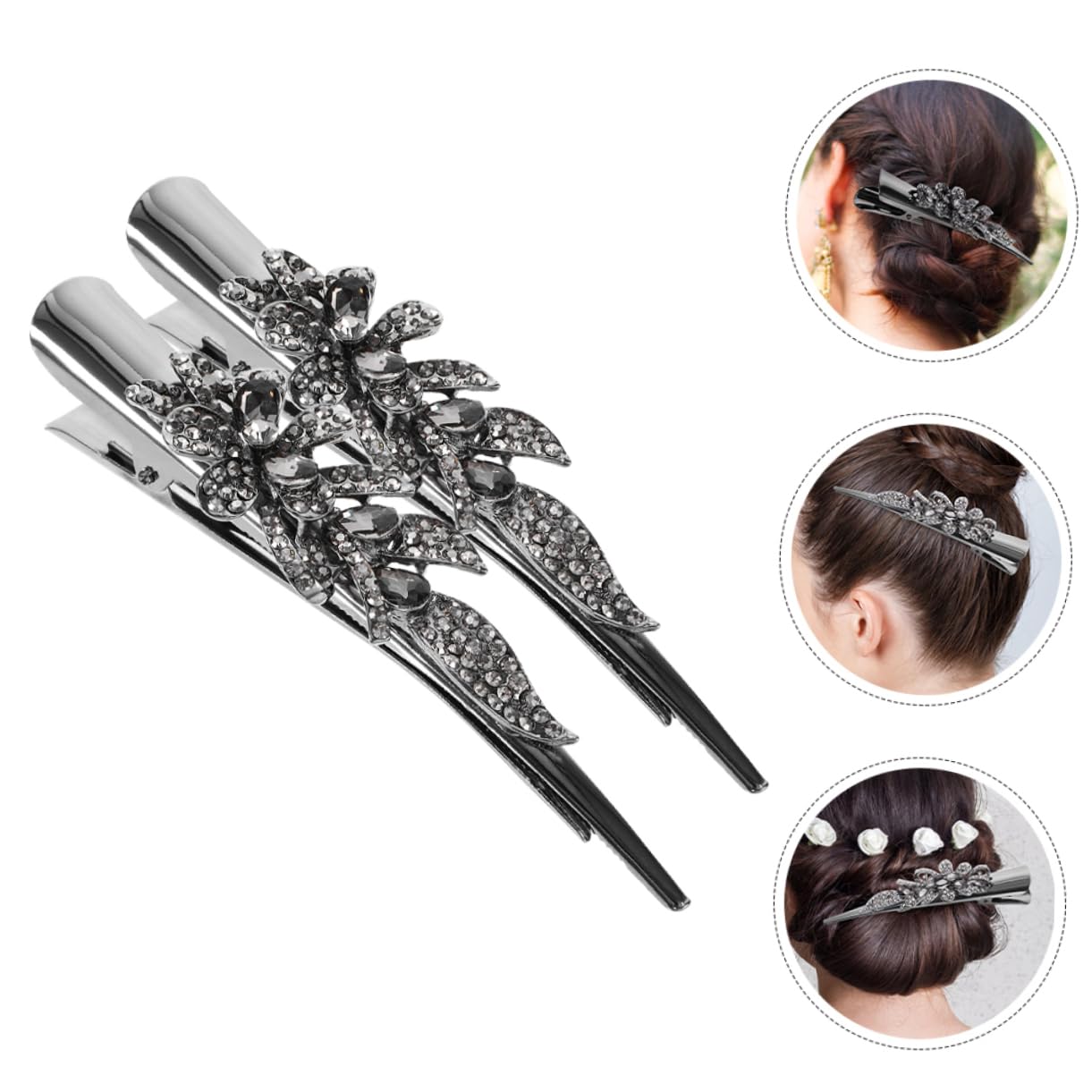 Baluue 8stücke Vintage Rhinestone Haarklammern Für Damen Glitzernde Haarspangen Aus Elegantes Haaraccessoire Für Partys Und Alltag Vielseitig Und Stilvoll