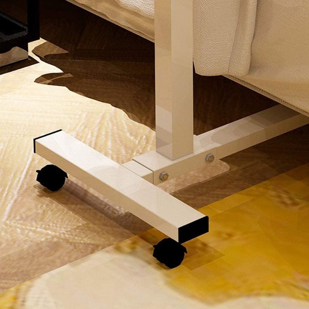 Support pour Ordinateur Portable Roulant réglable en Hauteur, Table de lit avec Ordinateurs de Bureau inclinables, Table Mobile pour Ordinateur Portable pour Bureau, hôpital et Maison